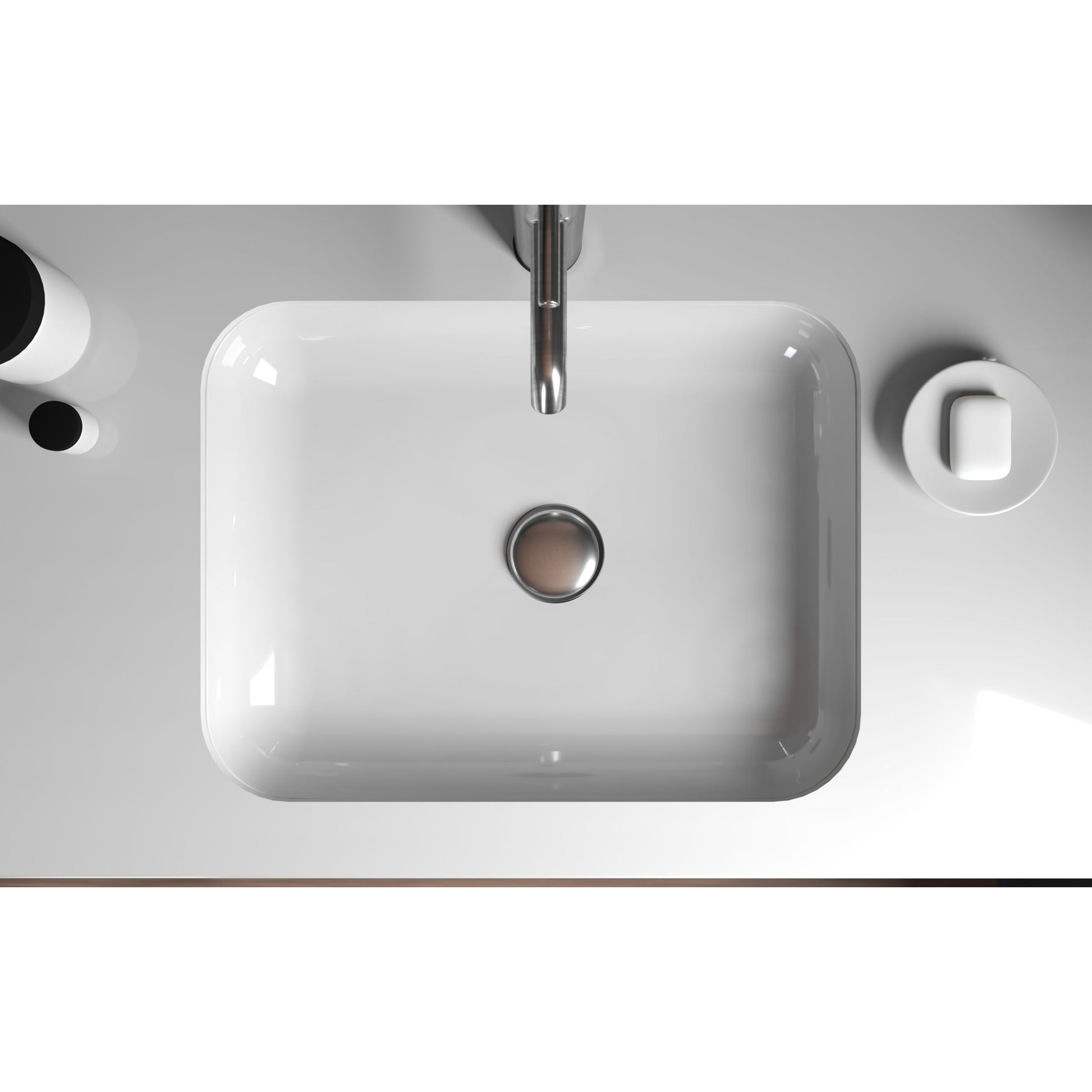 Cambridge Plumbing 21" White Mineral Composite Undermount Bathroom Sink