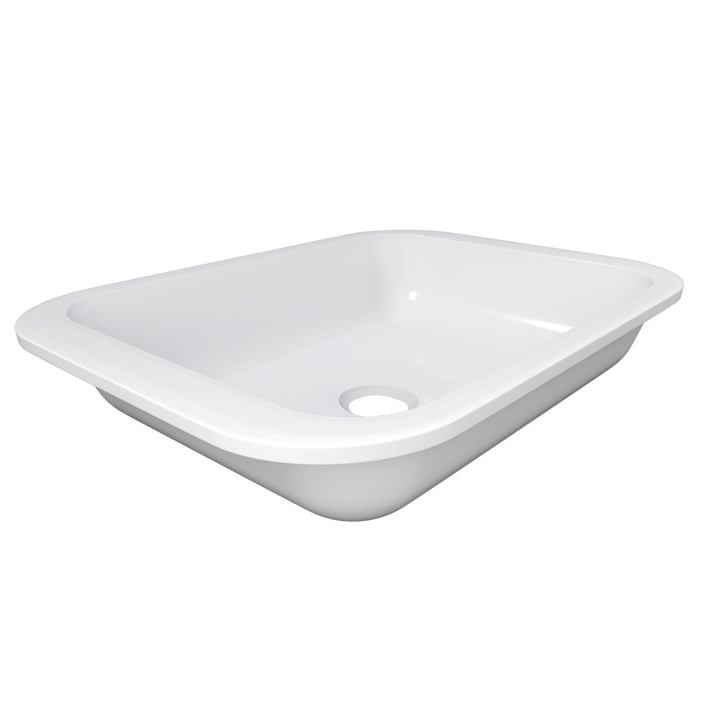 Cambridge Plumbing 21" White Mineral Composite Undermount Bathroom Sink