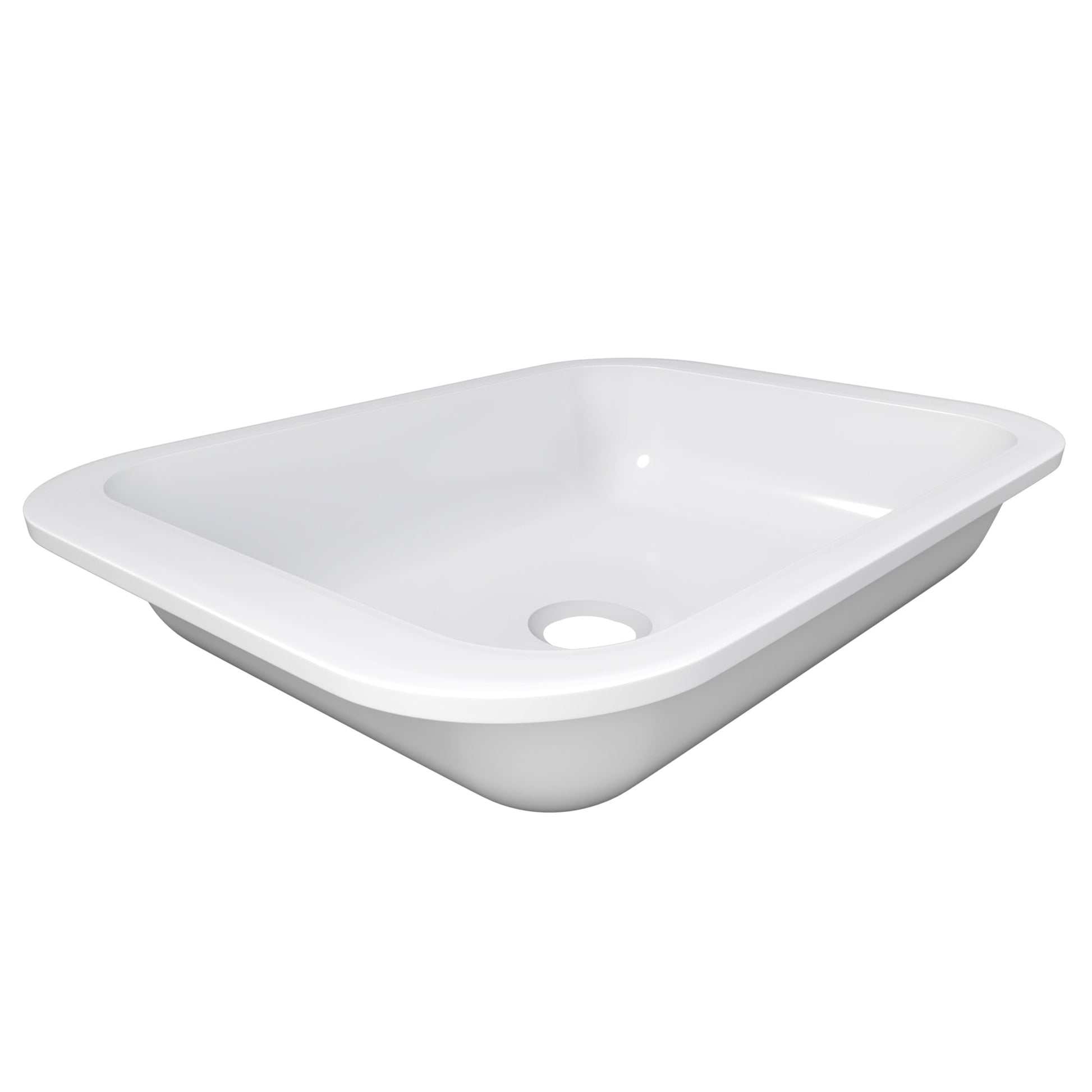 Cambridge Plumbing 21" White Mineral Composite Undermount Bathroom Sink