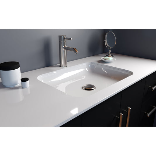 Cambridge Plumbing 21" White Mineral Composite Undermount Bathroom Sink