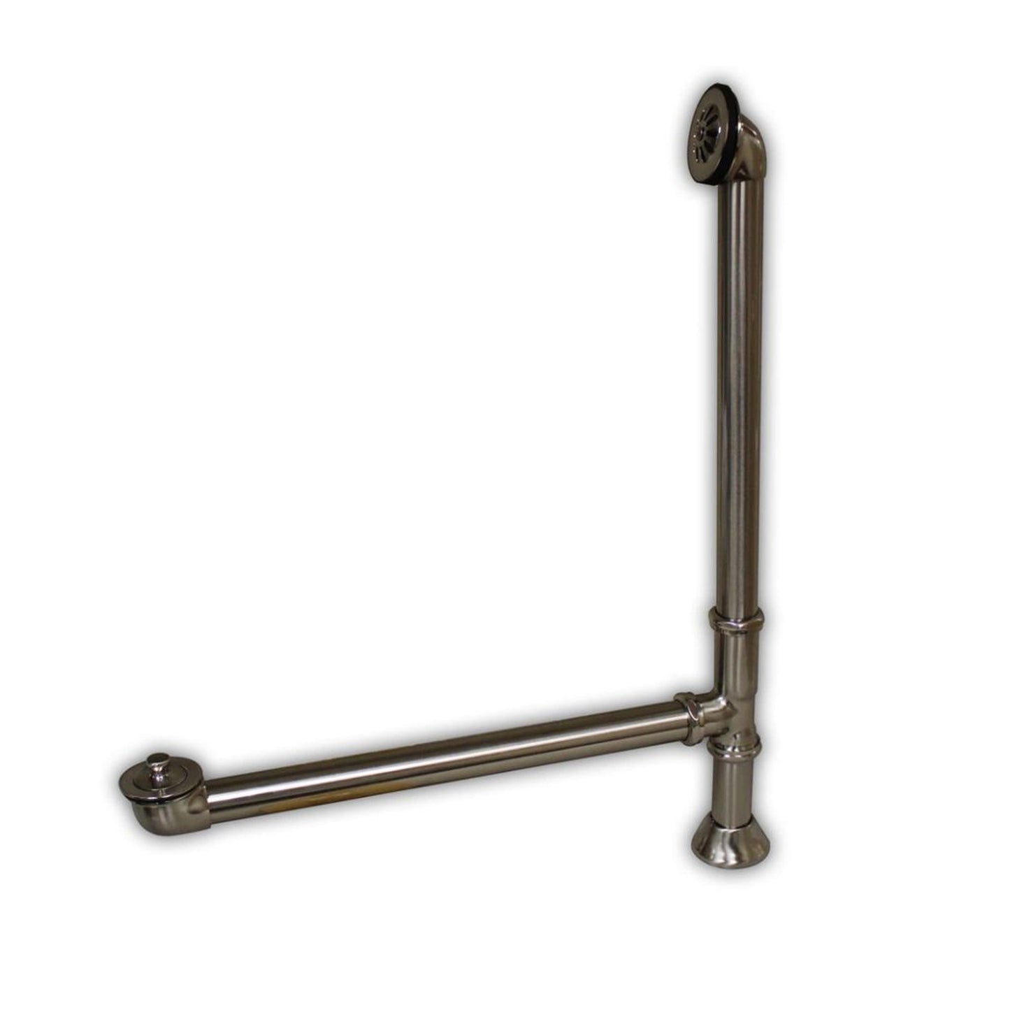 Cambridge Plumbing Brushed Nickel Modern Lift & Turn Tub Drain With Overflow Assembly