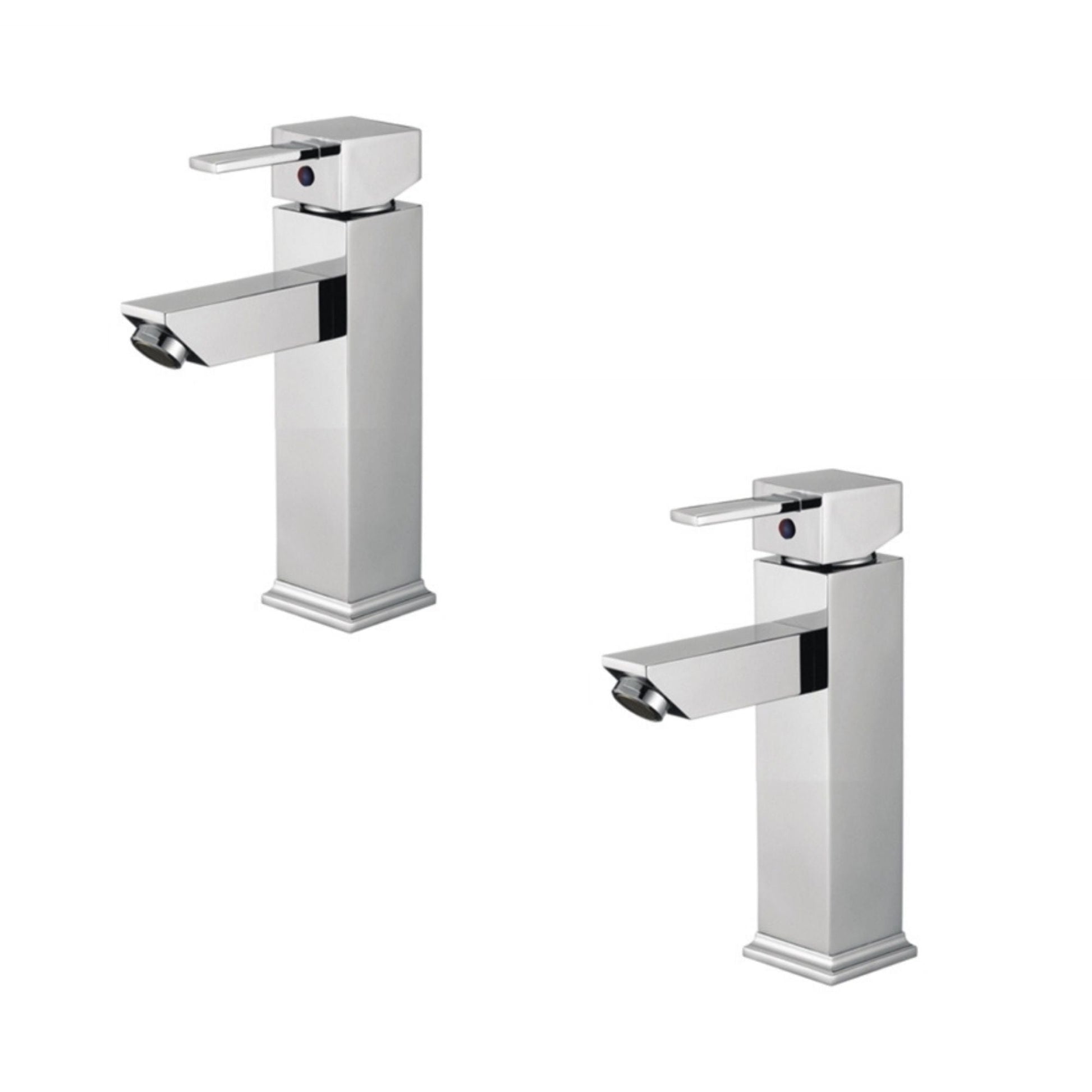 Casa Mare Set of 2 Single Handle Bathroom Faucet in Chrome