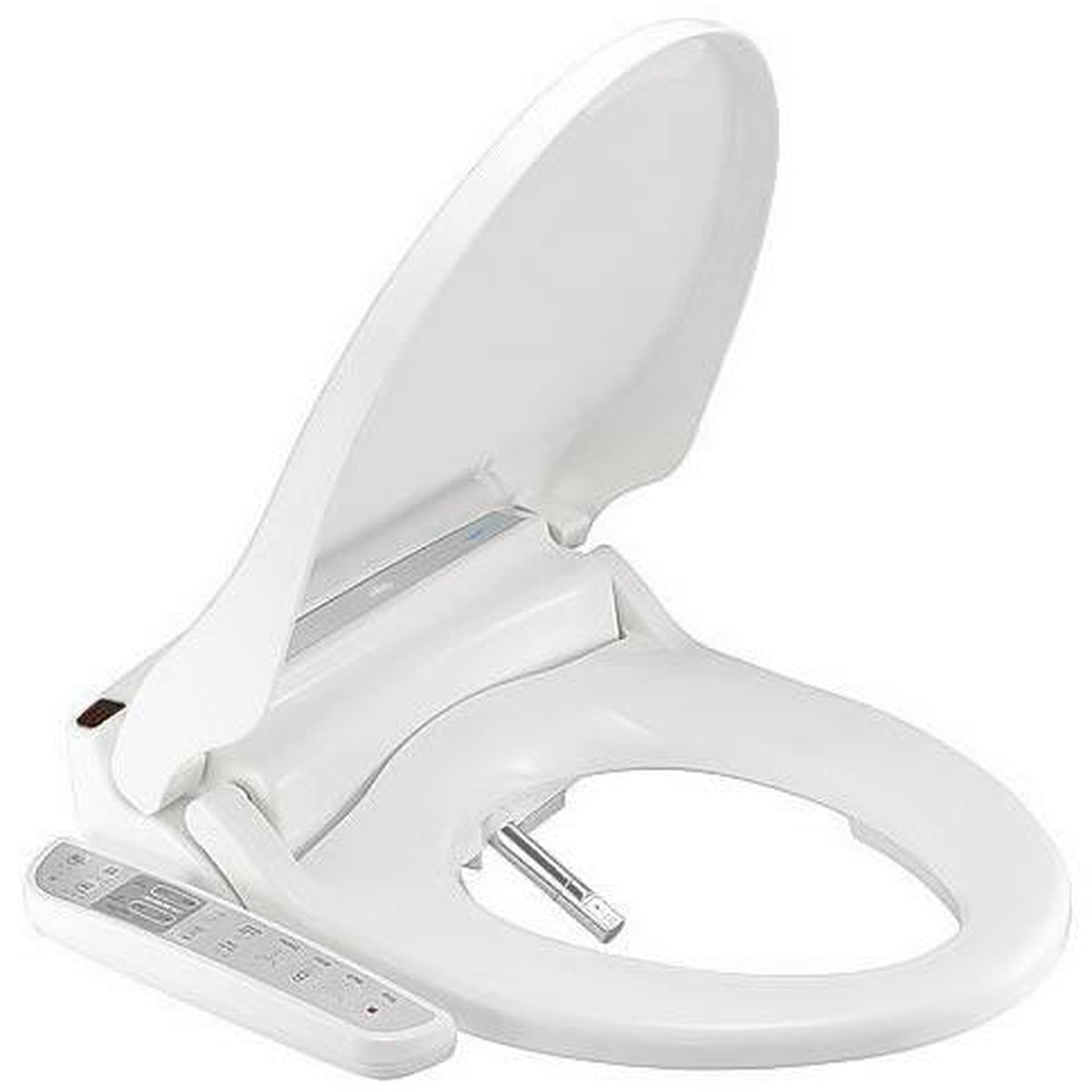 CleanSense DIB-1500-EW White Advanced Elongated Bidet Seat With Side Panel Control and Energy Efficient Water Heating System