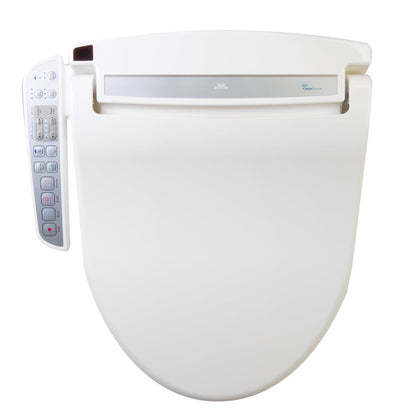 CleanSense DIB-1500-EW White Advanced Elongated Bidet Seat With Side Panel Control and Energy Efficient Water Heating System