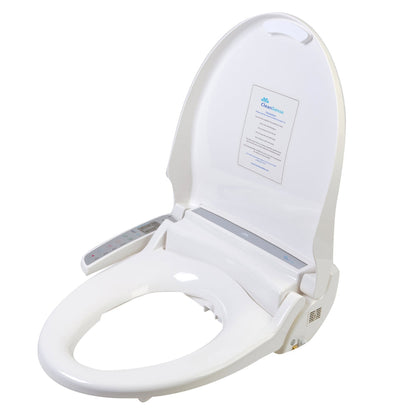 CleanSense DIB-1500-RW White Advanced Round Bidet Seat With Side Panel Control and Energy Efficient Water Heating System