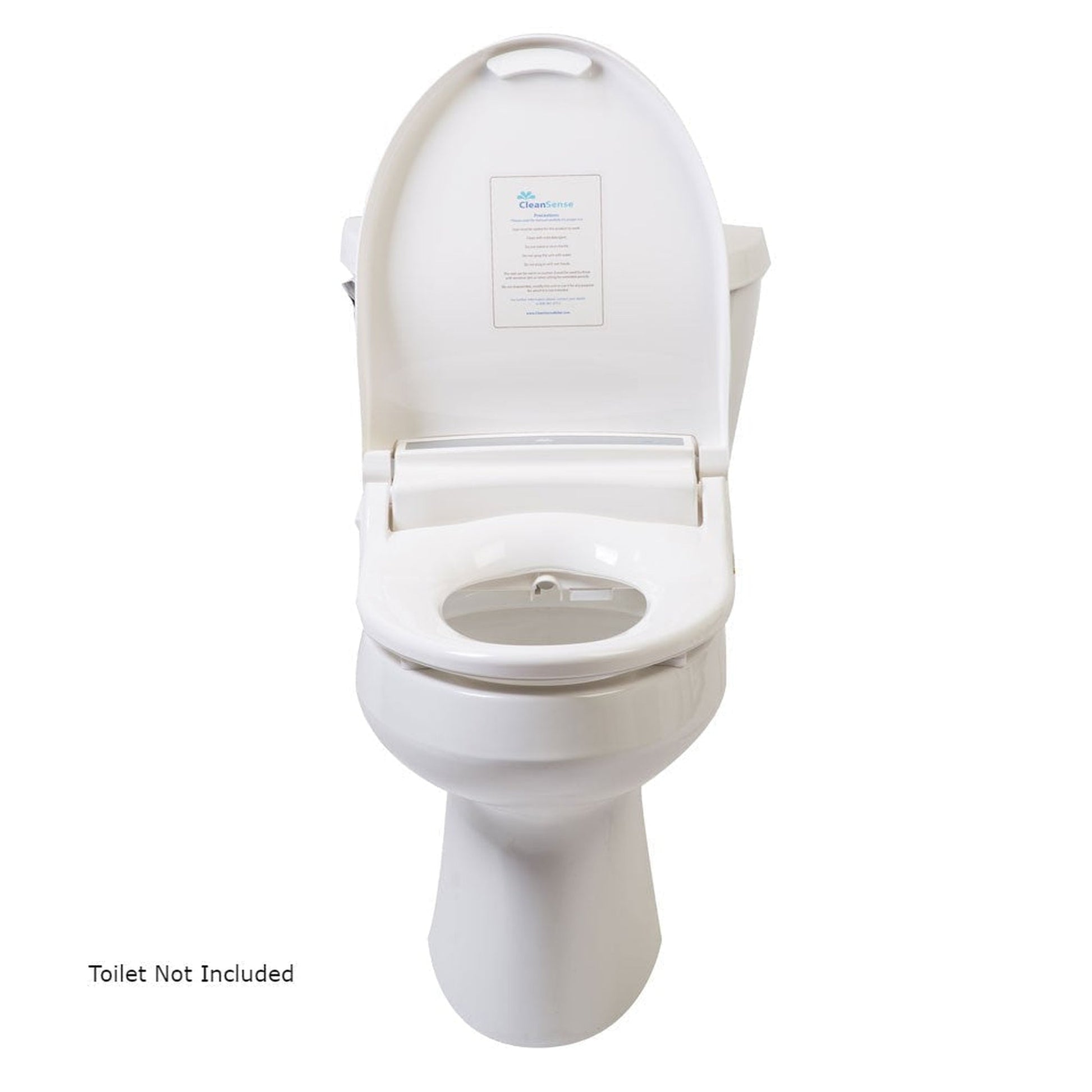 CleanSense DIB-1500R-RW-220 White Advanced Round Bidet Seat With LCD Remote Control and Energy Efficient Water Heating System 220V