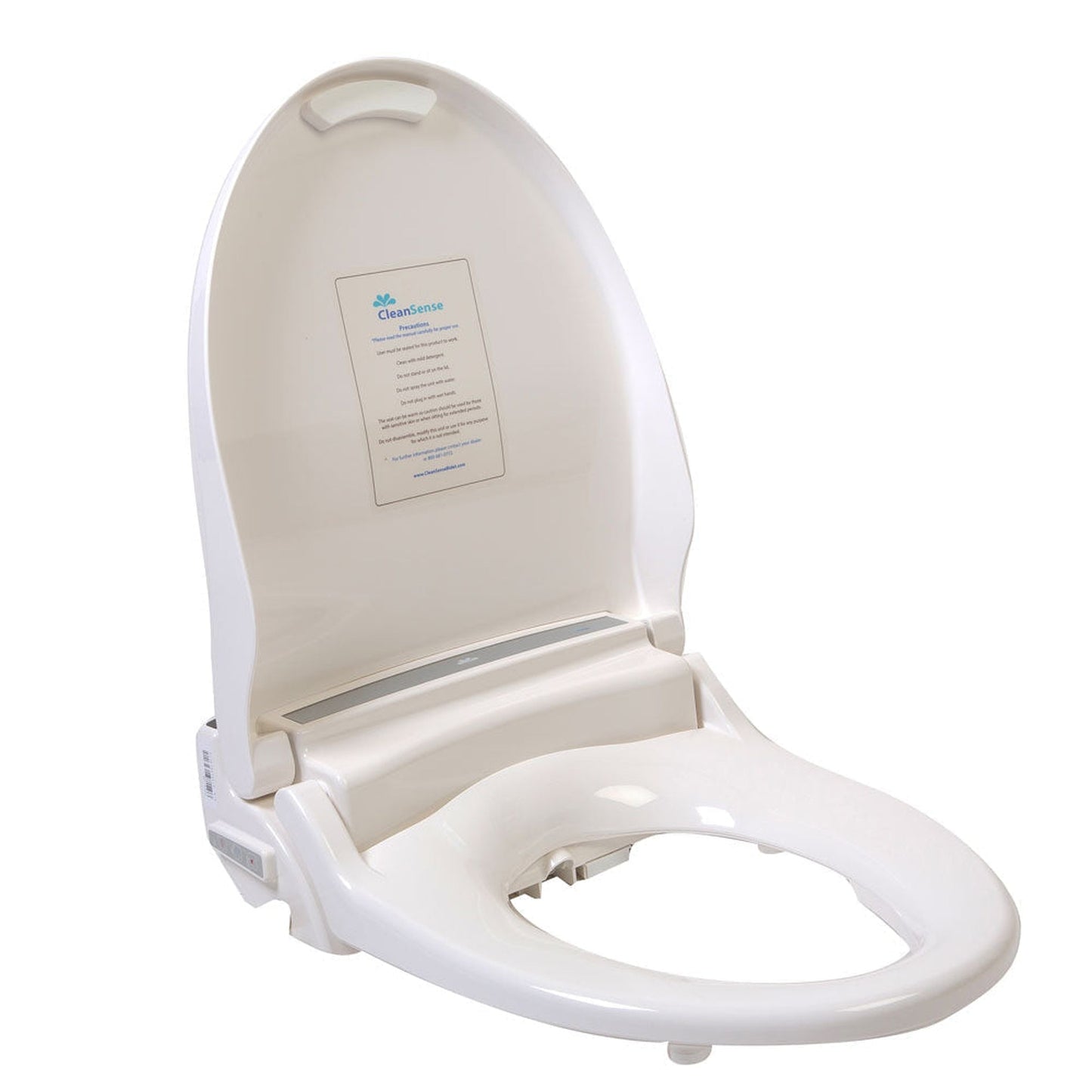 CleanSense DIB-1500R-RW White Advanced Round Bidet Seat With LCD Remote Control and Energy Efficient Water Heating System