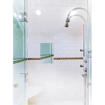 ClearMirror 12" x 12" Fog-Free Wall-Mounted Shower Mirror With Heating Pad