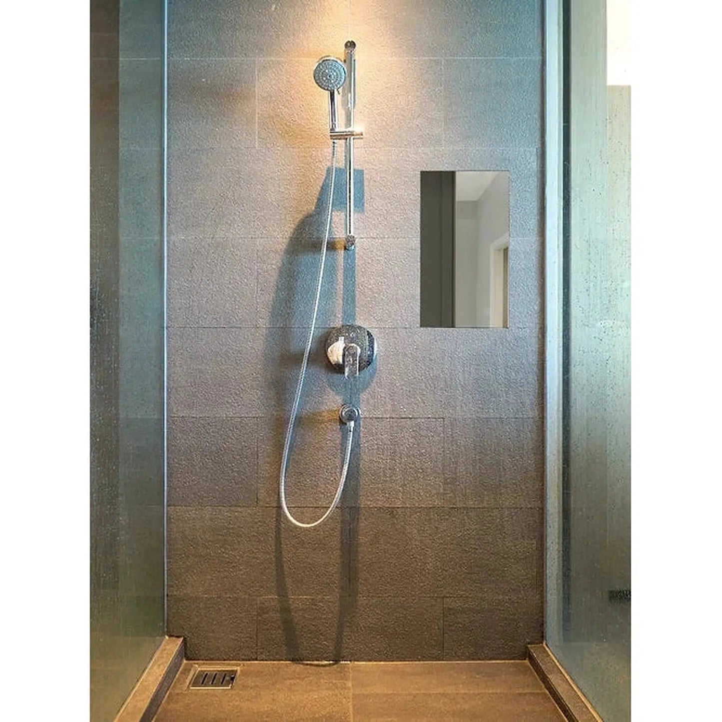 ClearMirror 16" x 16" Fog-Free Wall-Mounted Shower Mirror With Heating Pad