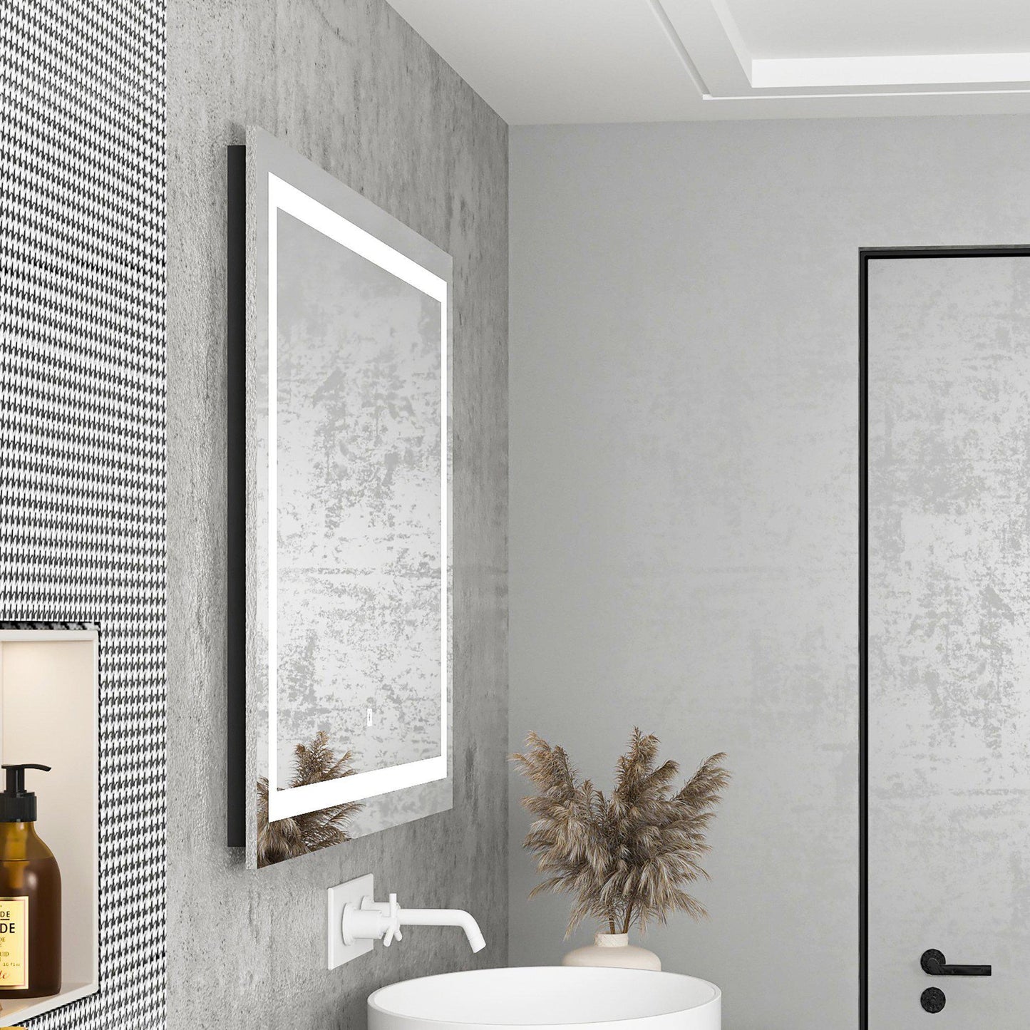 Clovis Goods 36" x 28" Frameless Rectangular Wall Mounted Bathroom Vanity LED Lighted Mirror With Touch Sensor and Built-in Defogger