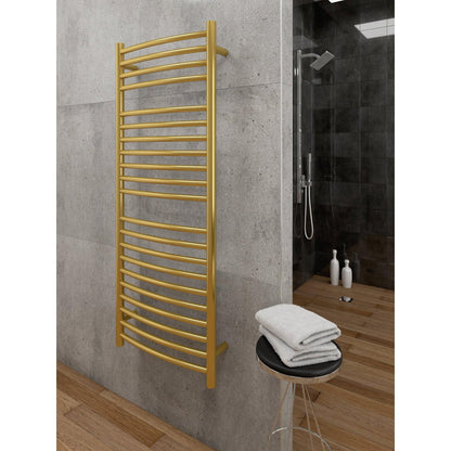 Cozy in Paris Hestia 24" x 59" 210 W 716 BTU Gold Electric Heating Wall-Mounted Towel Warmer