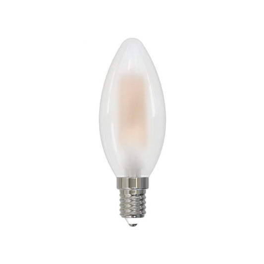 Craftmade 2-Watt C11 With Bent Tip, Frosted Finish, E12 Candelabra Base, 3.7" M.O.L., 3000K Warm White LED Light Bulb