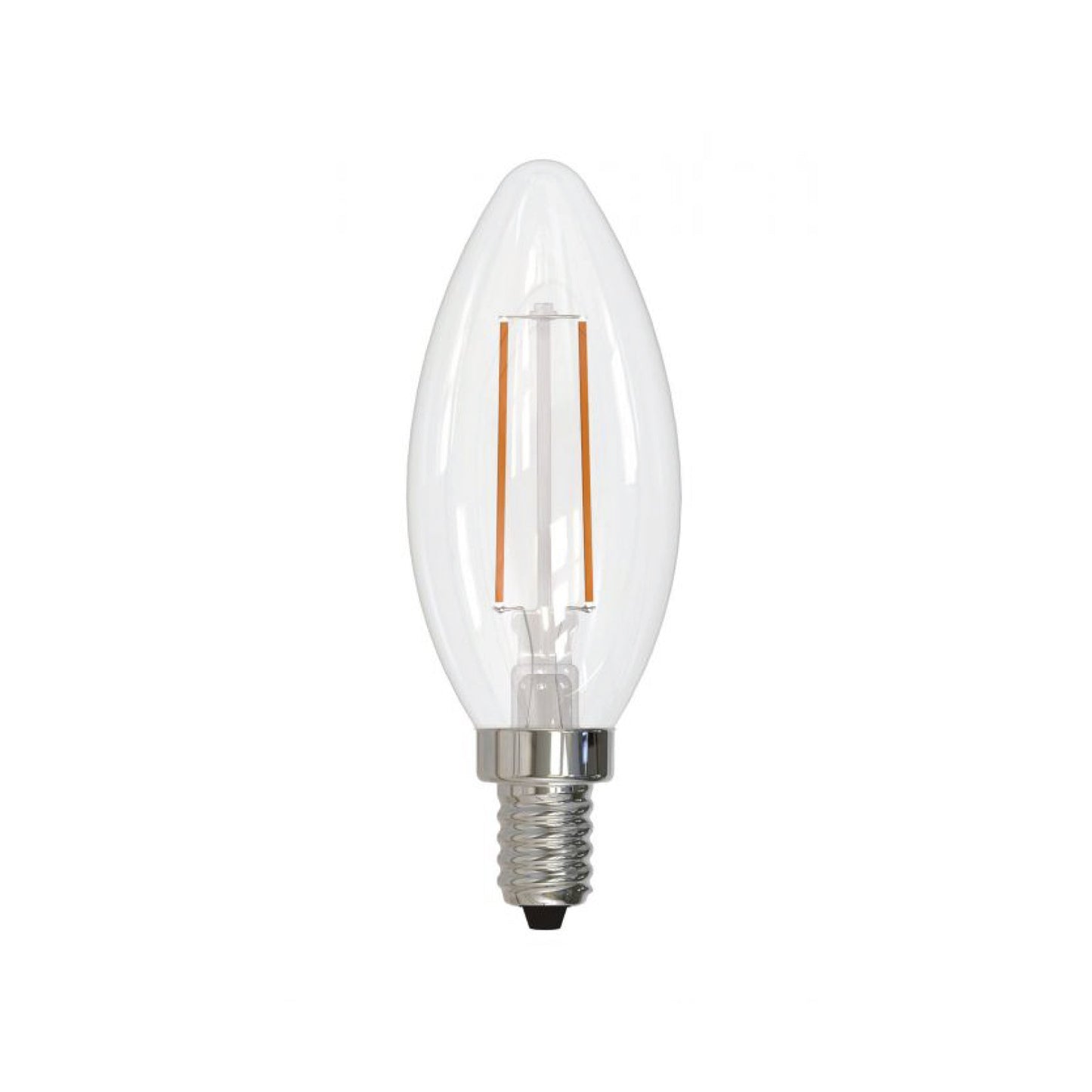 Craftmade 2.5-Watt C11 Clear Finish, E12 Candelabra Base, 3.8" M.O.L., 3000K Warm White LED Light Bulb