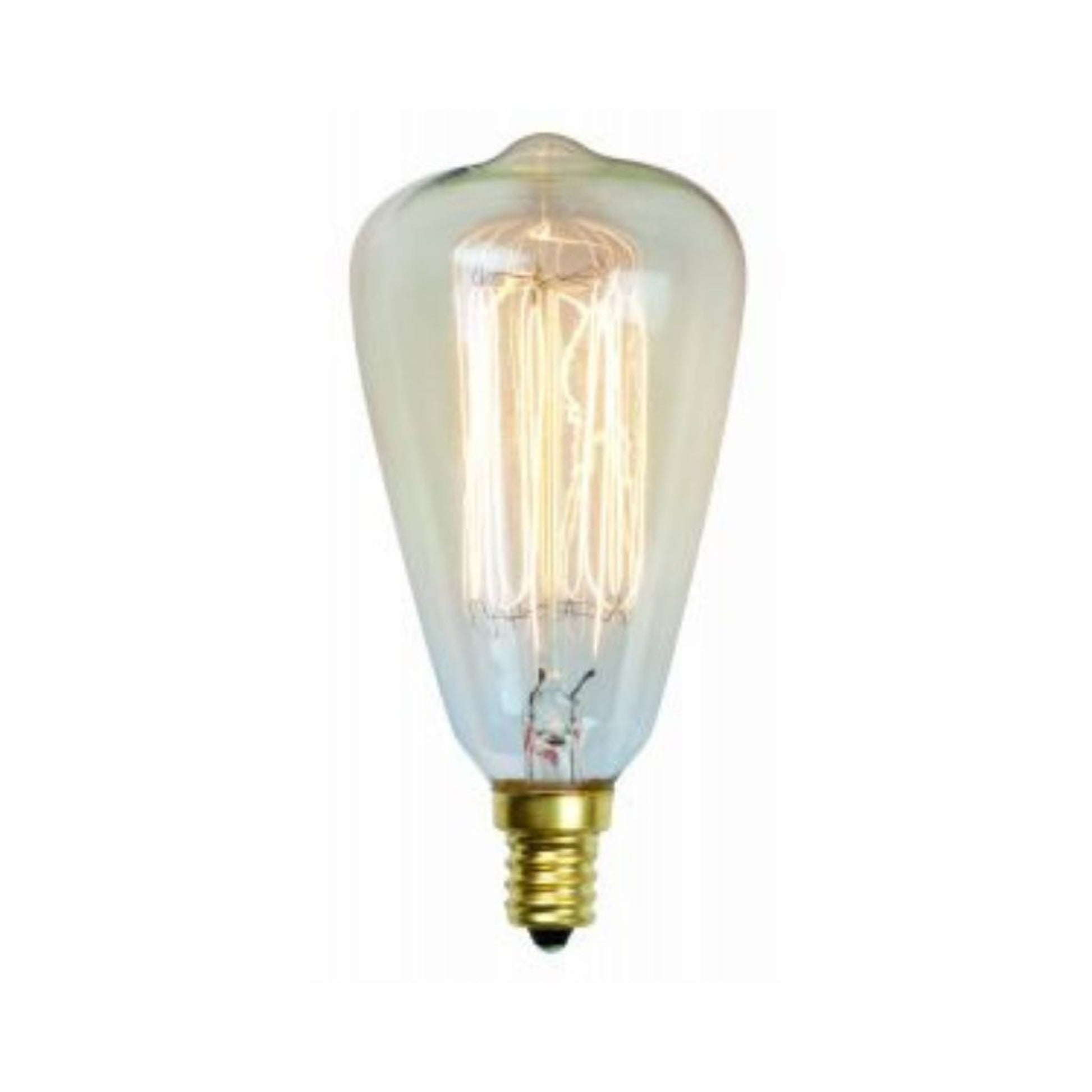 Craftmade 40-Watt ST15 Clear Amber Finish, E12 Candelabra Base, 4.3" M.O.L., 2200K Warm White Incandescent Light Bulb