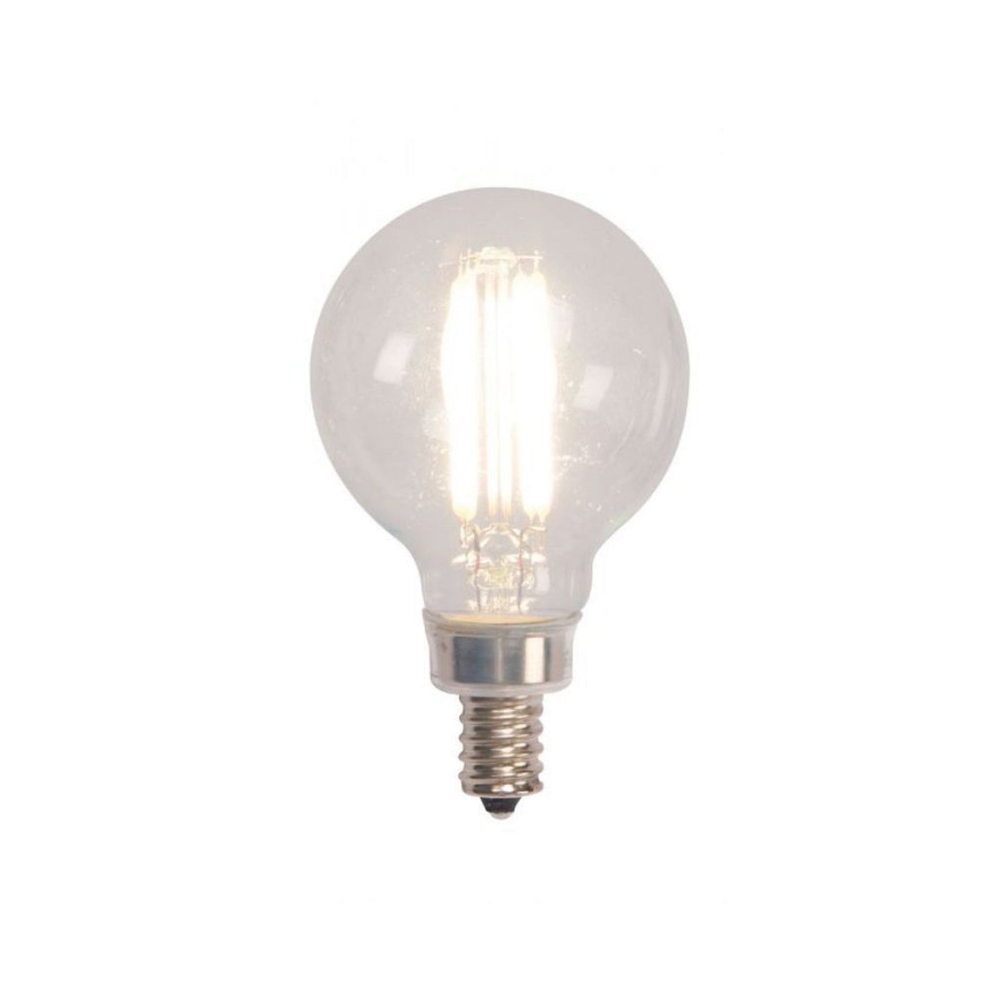 Craftmade 5.5-Watt G16.5 Clear Finish, E12 Candelabra Base, 3.2" M.O.L., 2700K Warm White LED Light Bulb