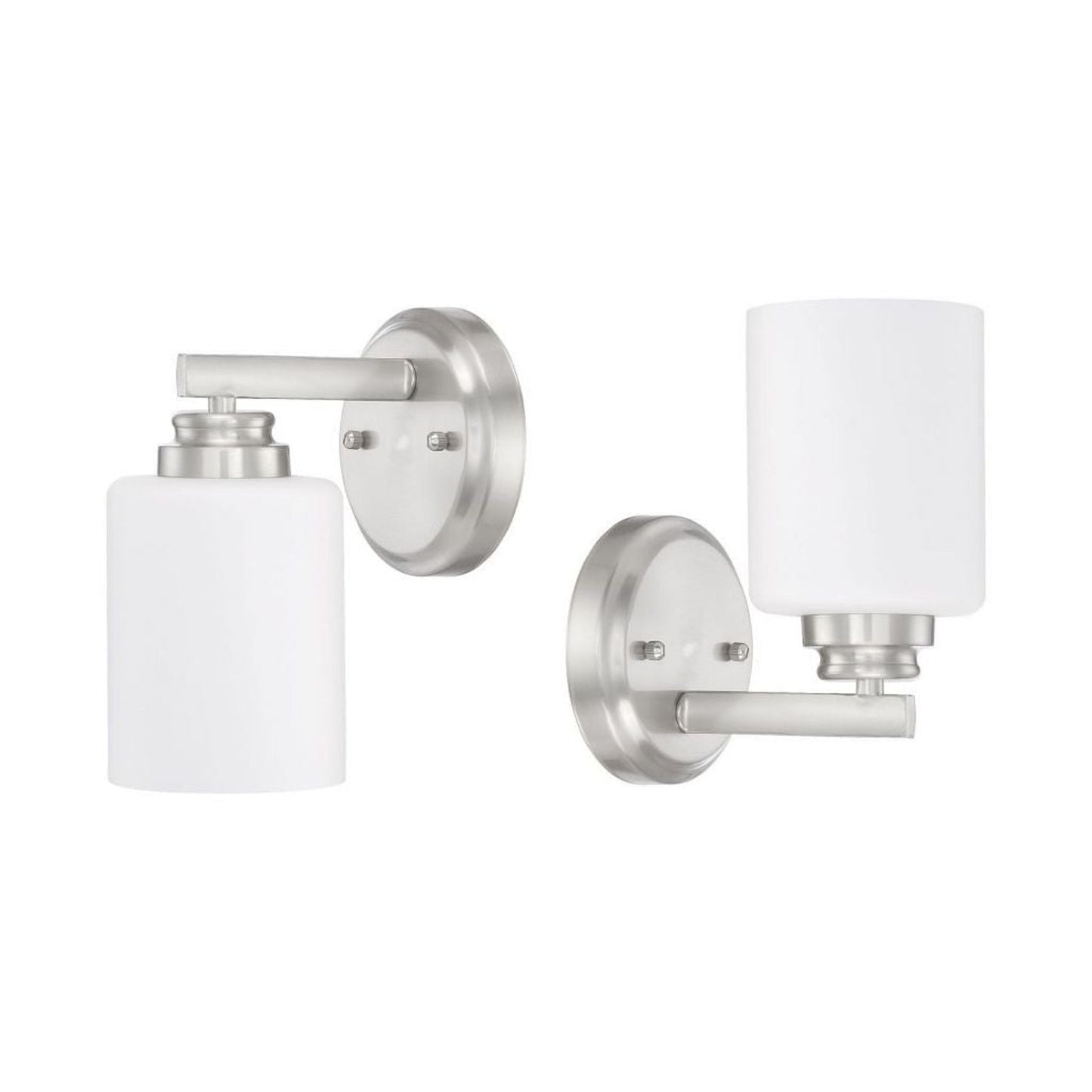 Craftmade Bolden 5" x 9" 1-Light Brushed Polished Nickel Wall Sconce With White Frosted Glass Shade