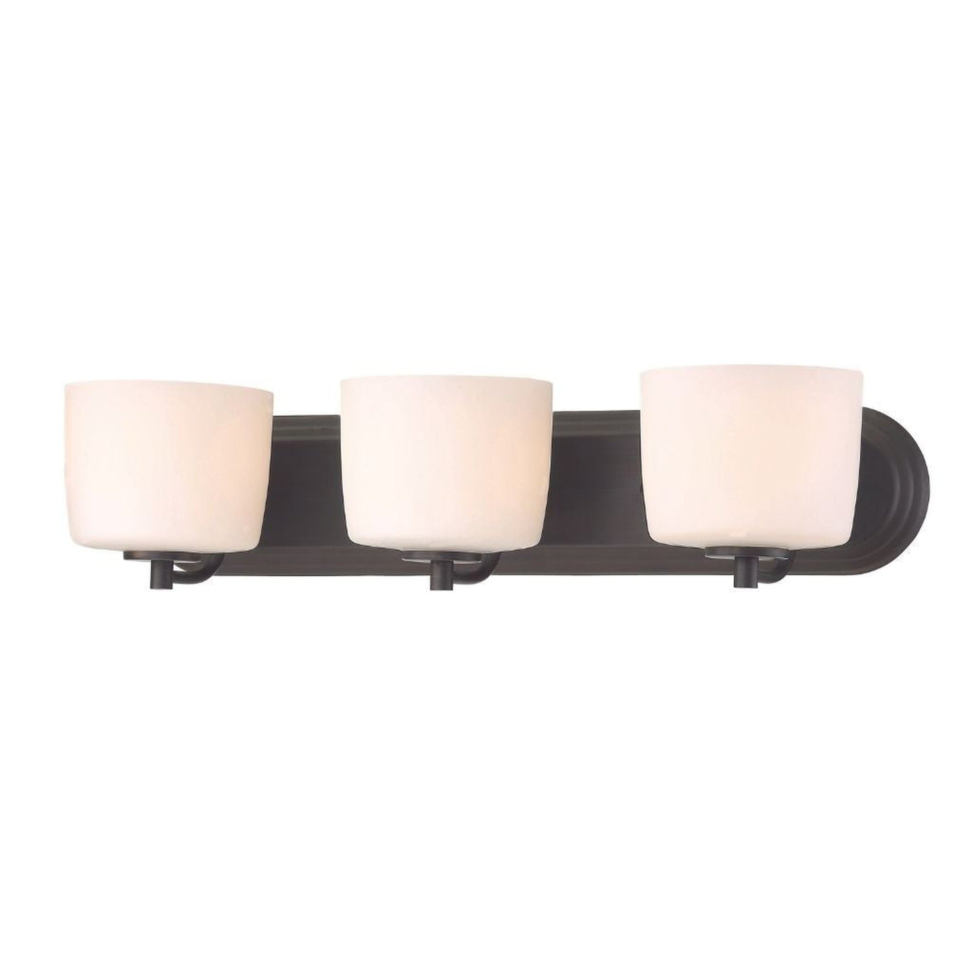 Craftmade Clarendon 24" 3-Light Aged Brushed Bronze Vanity Light With White Opal Glass Shades
