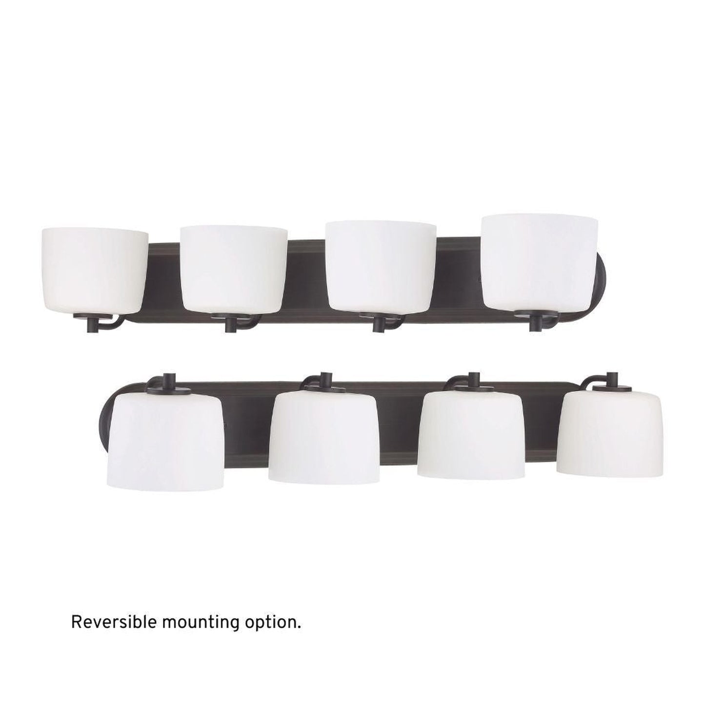 Craftmade Clarendon 32" 4-Light Aged Brushed Bronze Vanity Light With White Opal Glass Shades