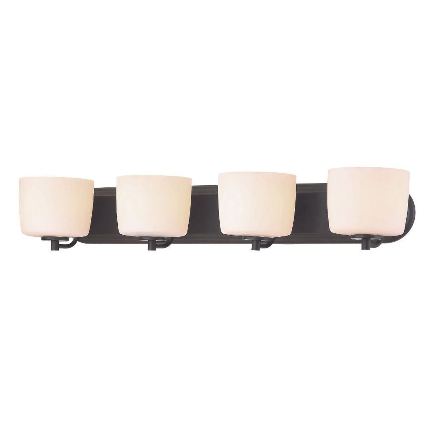 Craftmade Clarendon 32" 4-Light Aged Brushed Bronze Vanity Light With White Opal Glass Shades