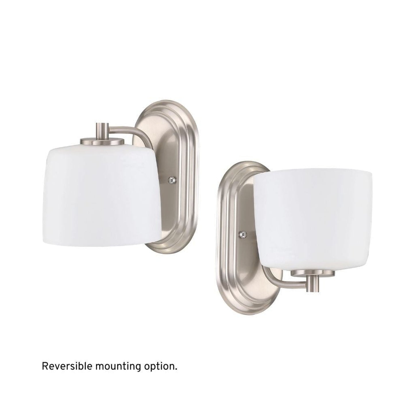 Craftmade Clarendon 6" x 8" 1-Light Brushed Polished Nickel Wall Sconce With White Opal Glass Shade