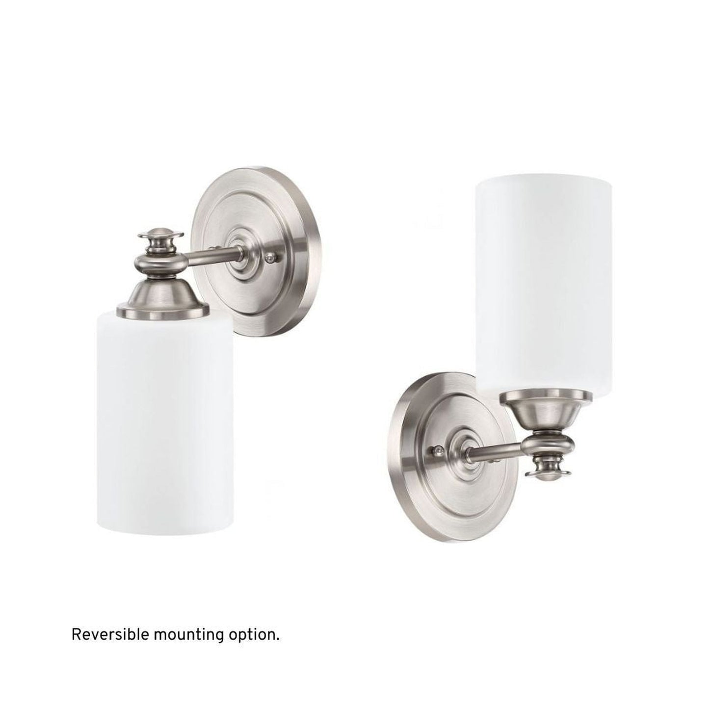 Craftmade Dardyn 6" x 11" 1-Light Brushed Polished Nickel Wall Sconce With White Frosted Glass Shade