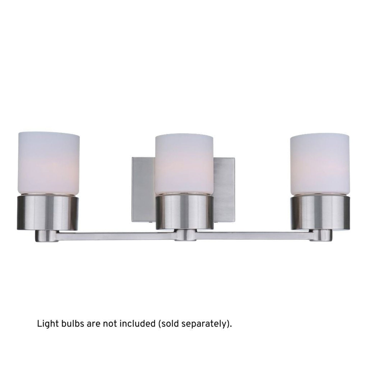 Craftmade District 22" 3-Light Brushed Polished Nickel Vanity Light With White Opal Glass Shades