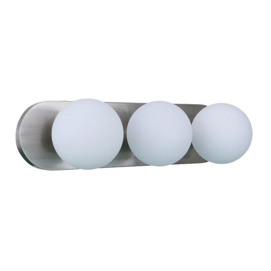 Craftmade Dotti 23" 3-Light Brushed Polished Nickel Vanity Light With White Opal Glass Shades