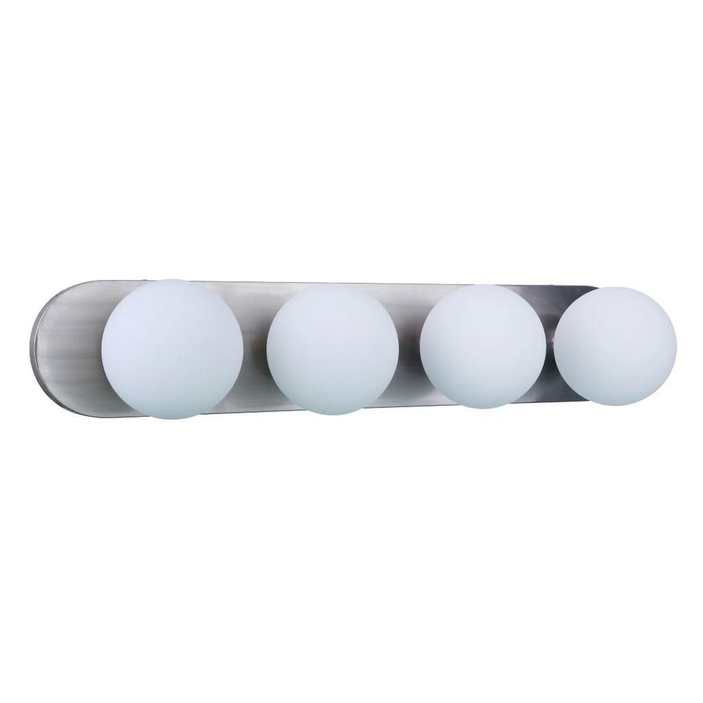 Craftmade Dotti 32" 4-Light Brushed Polished Nickel Vanity Light With White Opal Glass Shades