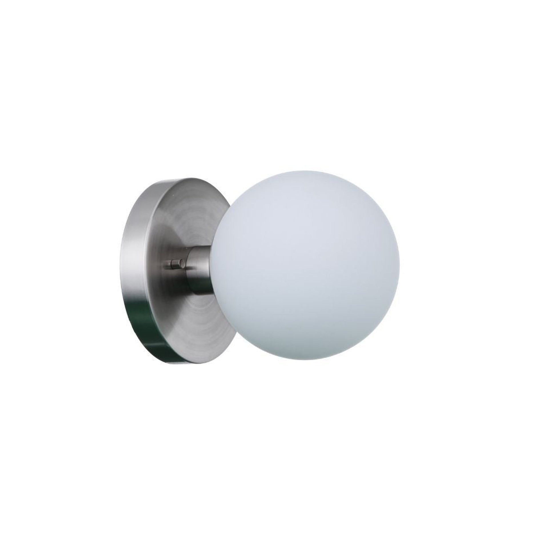 Craftmade Dotti 6" x 7" 1-Light Brushed Polished Nickel Wall Sconce With White Opal Glass Shade