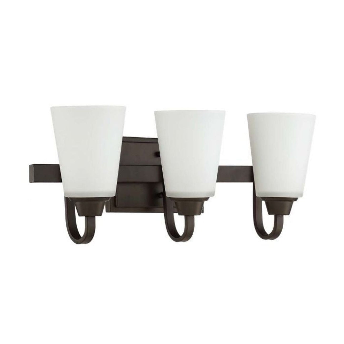 Craftmade Grace 21" 3-Light Espresso Vanity Light With White Frosted Glass Shades