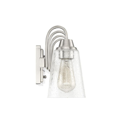 Craftmade Grace 28" 4-Light Brushed Polished Nickel Vanity Light With Clear Seeded Glass Shades