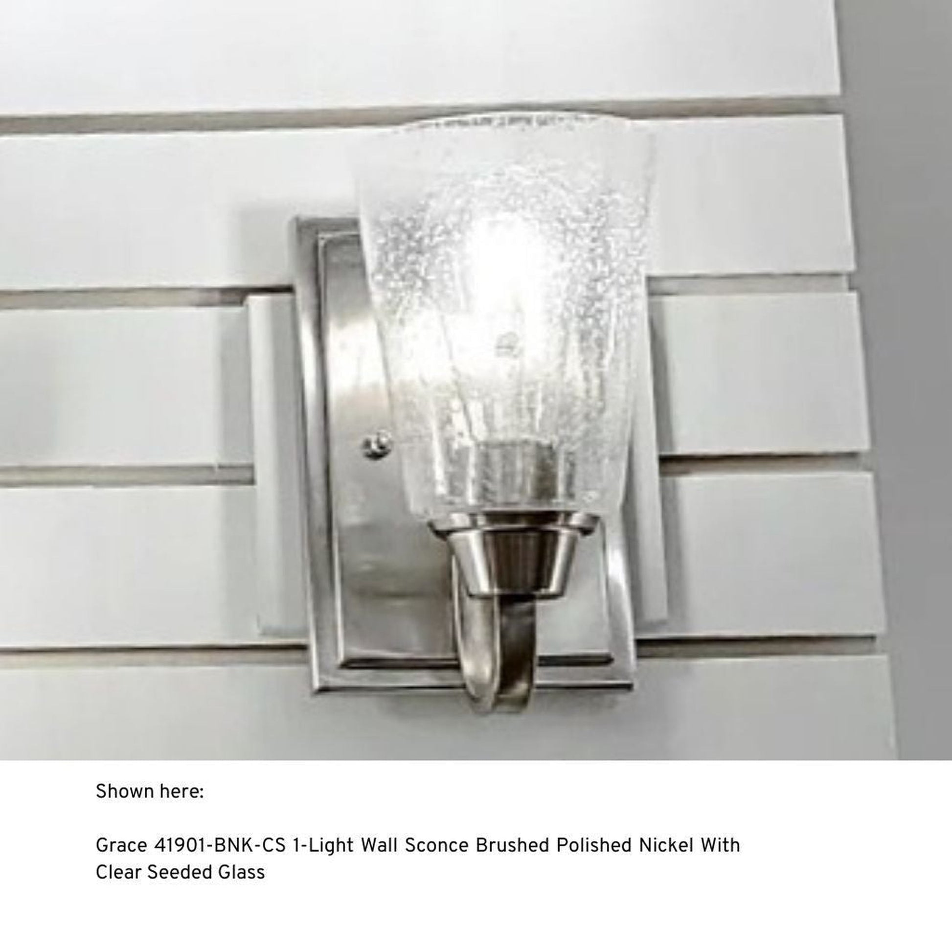 Craftmade Grace 5" x 9" 1-Light Espresso Wall Sconce With With Clear Seeded Glass Shade
