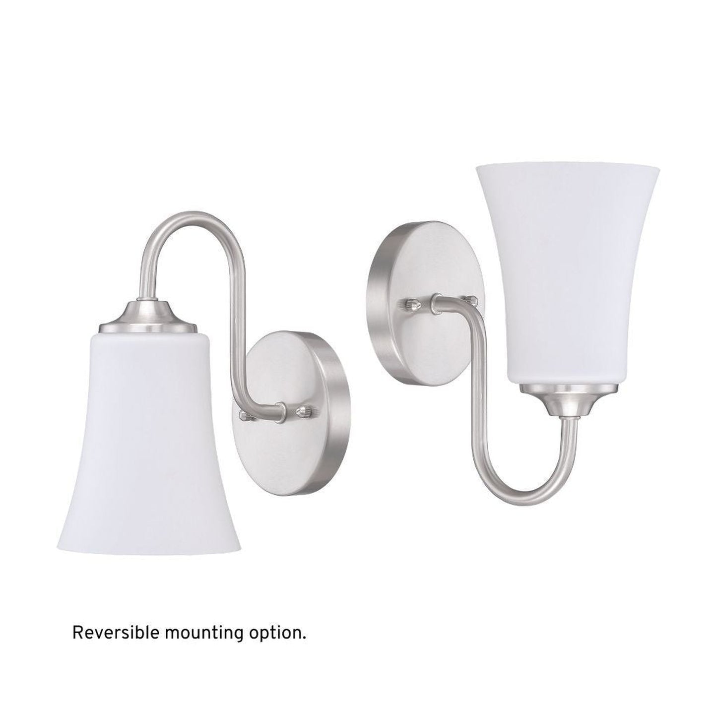 Craftmade Gwyneth 5" x 10" 1-Light Brushed Polished Nickel Wall Sconce With White Frosted Glass Shade