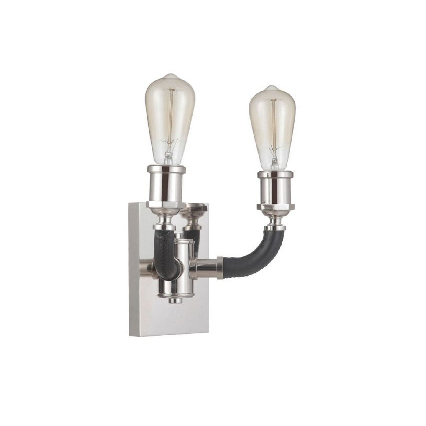 Craftmade Huxley 13" 2-Light Polished Nickel Wall Sconce With Ecru Linen Shades