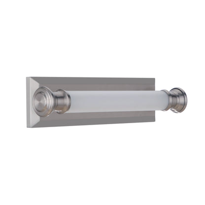 Craftmade Langston 18" 1-Light Brushed Polished Nickel LED Vanity Light With White Frosted Glass Shade