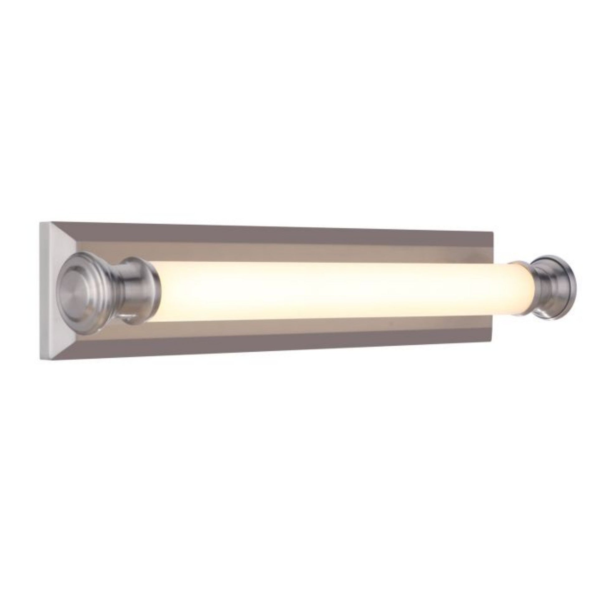 Craftmade Langston 22" 1-Light Brushed Polished Nickel LED Vanity Light With White Frosted Glass Shade