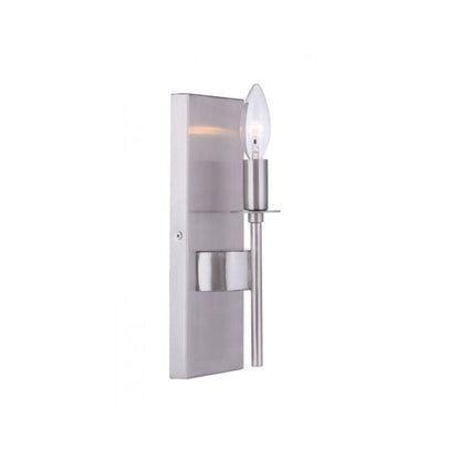 Craftmade Larrson 5" x 11" 1-Light Brushed Polished Nickel Candle-Style Wall Sconce