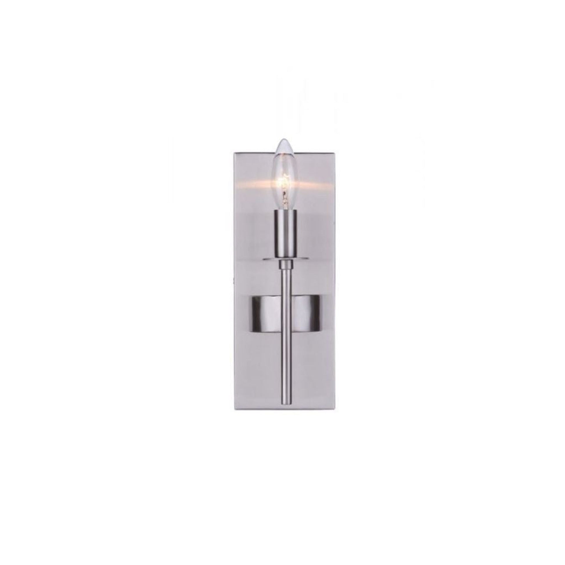 Craftmade Larrson 5" x 11" 1-Light Brushed Polished Nickel Candle-Style Wall Sconce