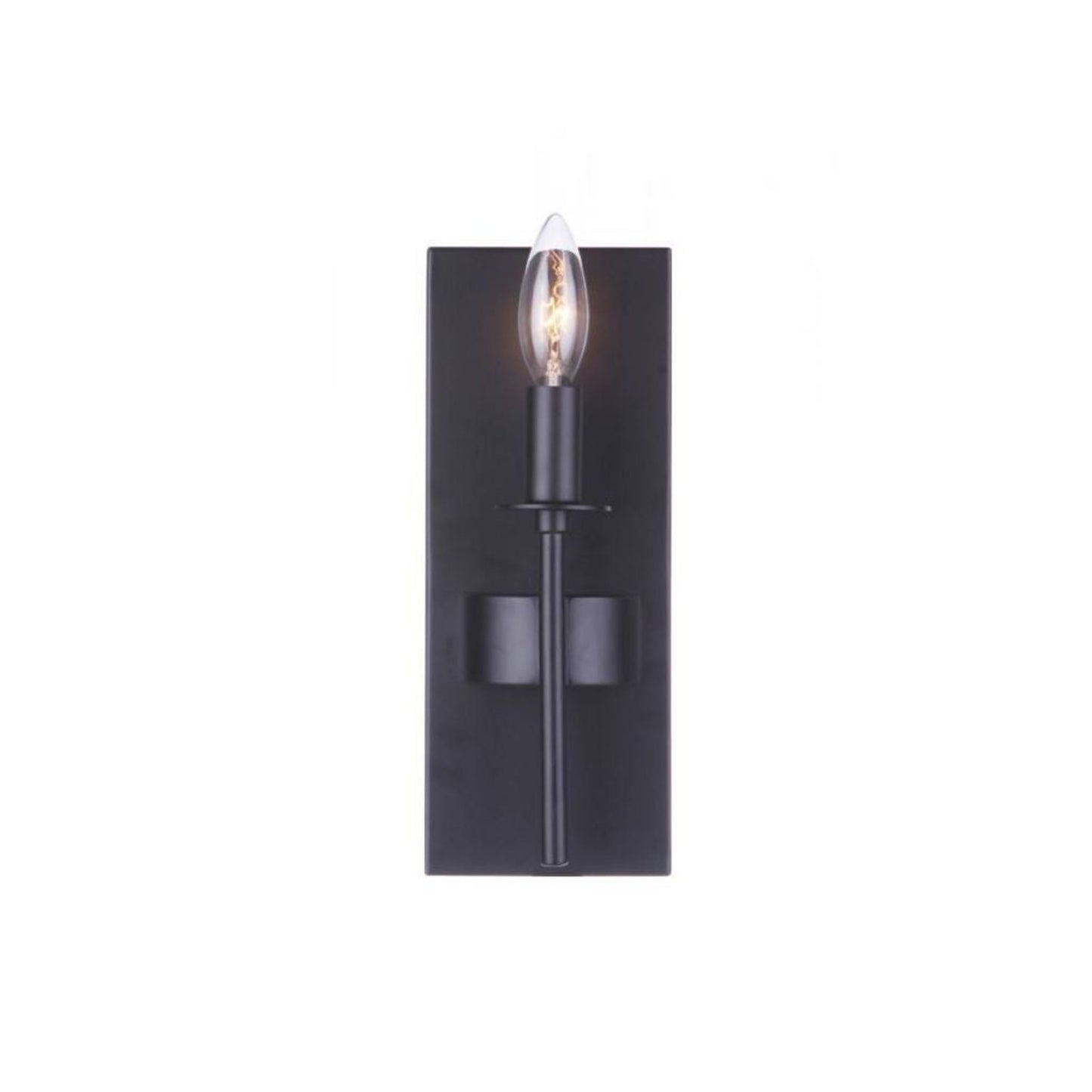 Craftmade Larrson 5" x 11" 1-Light Flat Black Candle-Style Wall Sconce