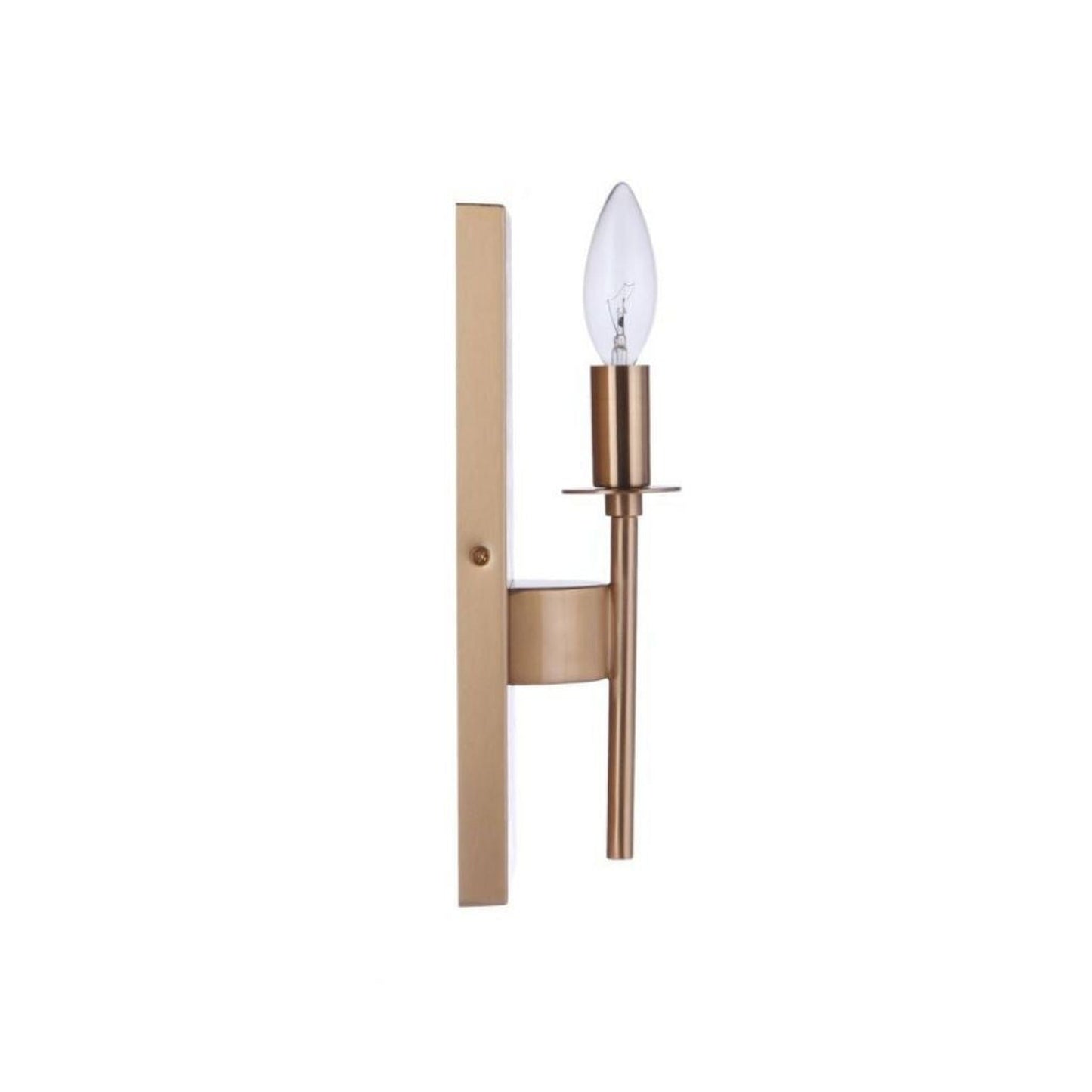Craftmade Larrson 5" x 11" 1-Light Satin Brass Candle-Style Wall Sconce
