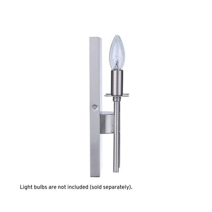Craftmade Larrson 5" x 11" 2-Light Brushed Polished Nickel Candle-Style Wall Sconce