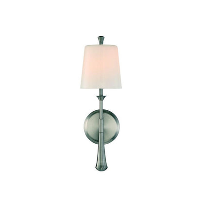 Craftmade Palmer 6" x 18" 1-Light Brushed Polished Nickel Wallchiere Wall Sconce With Frosted Opal White Glass Shade