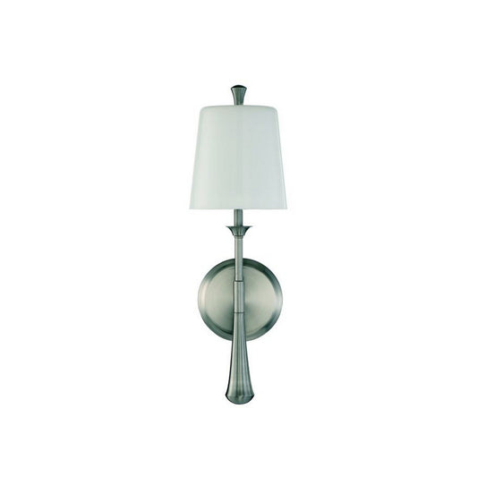Craftmade Palmer 6" x 18" 1-Light Brushed Polished Nickel Wallchiere Wall Sconce With Frosted Opal White Glass Shade
