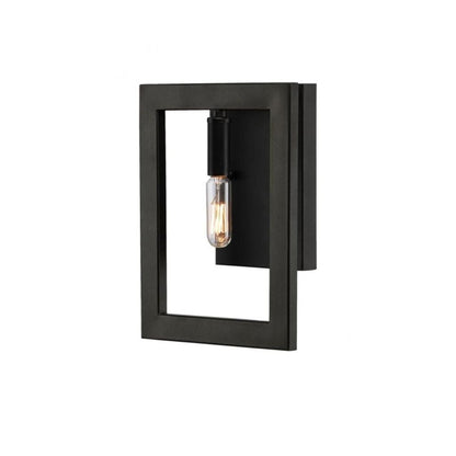 Craftmade Portrait 8" x 10" 1-Light Espresso Candle-Style Wall Sconce With Rectangular Open Frame Shade
