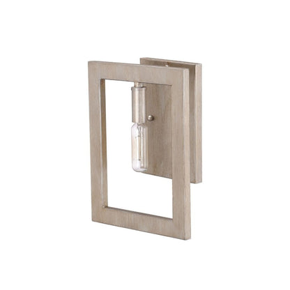 Craftmade Portrait 8" x 10" 1-Light Gold Twilight Candle-Style Wall Sconce With Rectangular Open Frame Shade