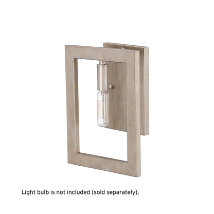 Craftmade Portrait 8" x 10" 1-Light Gold Twilight Candle-Style Wall Sconce With Rectangular Open Frame Shade
