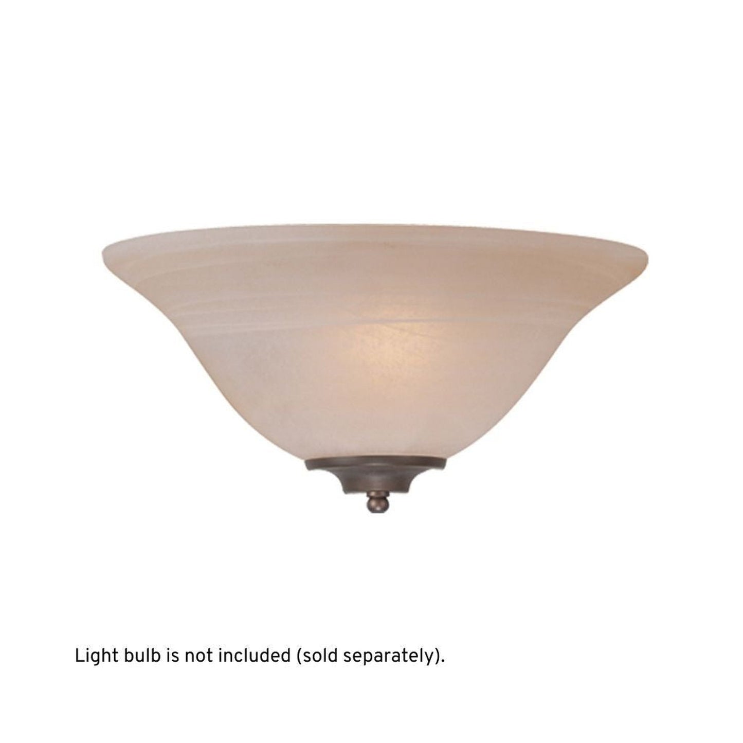 Craftmade Raleigh 7" x 13" 1-Light Old Bronze Wall Sconce With Bowl Faux Alabaster Glass Shade