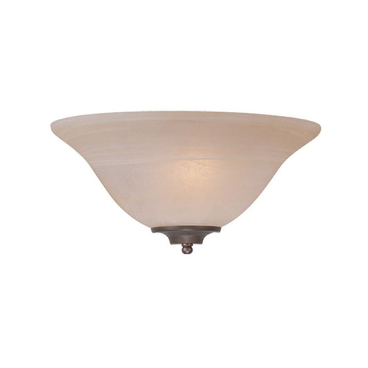 Craftmade Raleigh 7" x 13" 1-Light Old Bronze Wall Sconce With Bowl Faux Alabaster Glass Shade