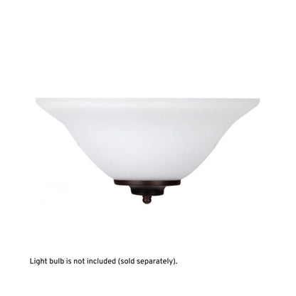 Craftmade Raleigh 7" x 13" 1-Light Old Bronze Wall Sconce With Bowl White Frosted Glass Shade