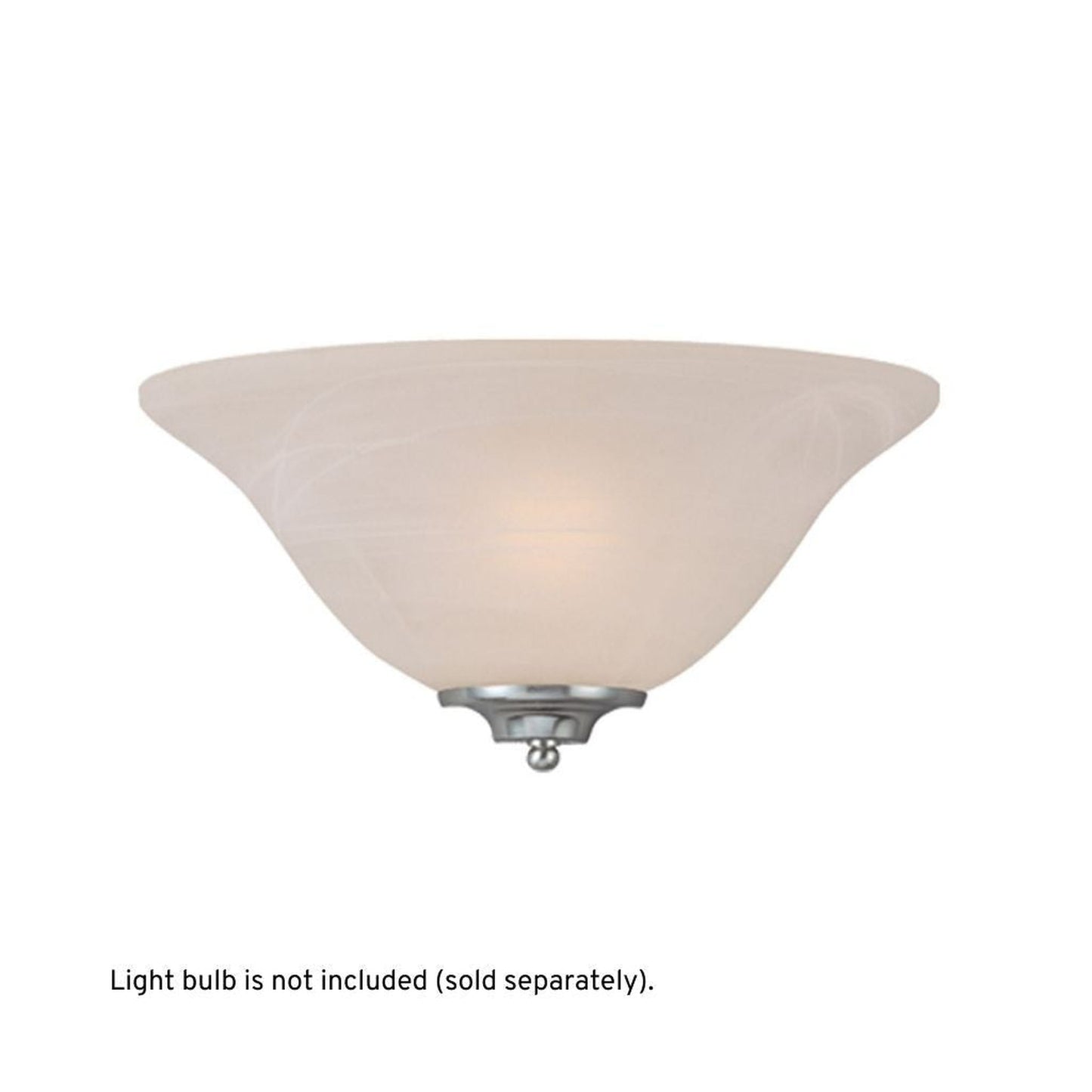Craftmade Raleigh 7" x 13" 1-Light Satin Nickel Wall Sconce With Bowl Faux Alabaster Glass Shade
